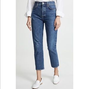 Agolde Riley high rise crop  jeans